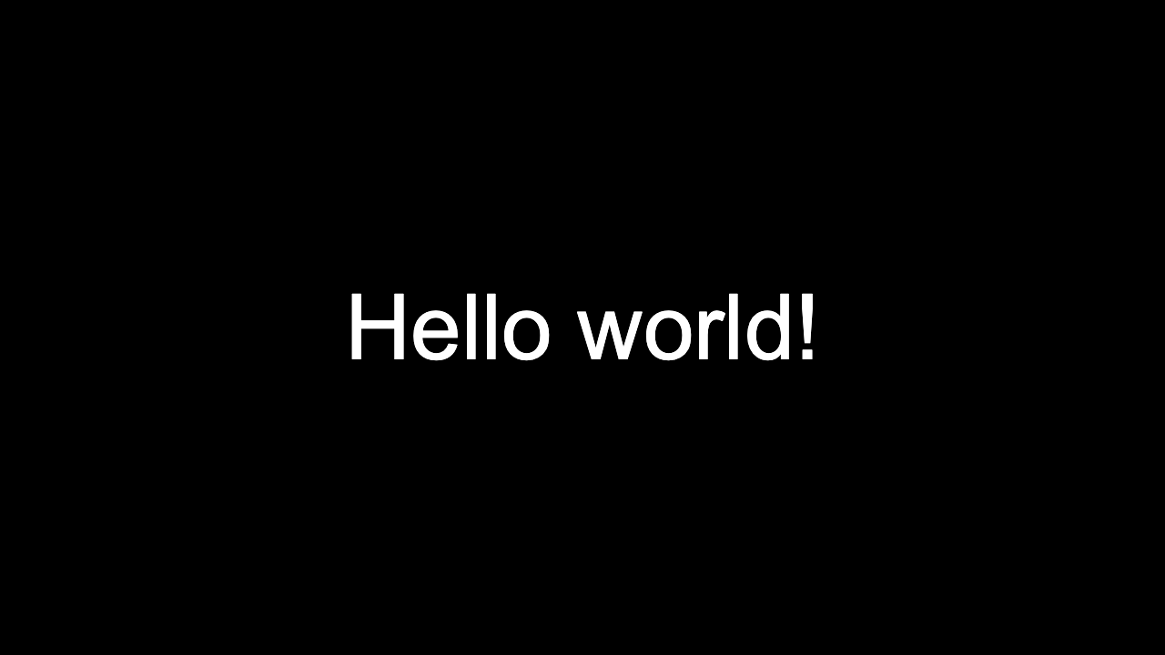 Simple "Hello World!" image